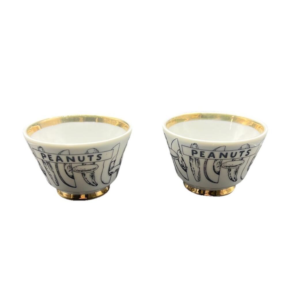 Vintage Chadwick Nut Cups 1969 Chadwick Miller Japan‎ S1 Set Of 2 Peanut Cups